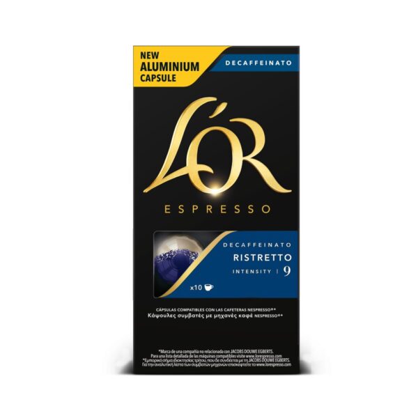 L'Or Κάψουλες Espresso  Decafeine Ristretto Decaffeinato  Συμβατές με Μηχανή Nespresso 10caps