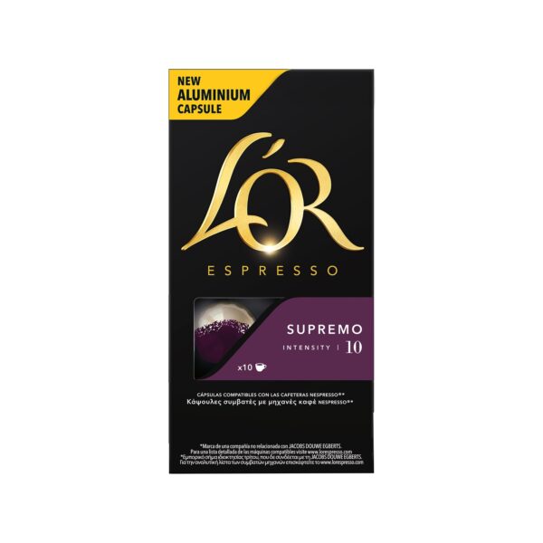 L'Or Κάψουλες Espresso Supremo Συμβατές με Μηχανή Nespresso 10caps